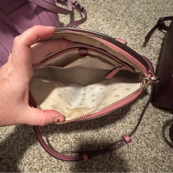 kate spade Pink Pebbled Leather Dome Crossbody - Picture 5 of 7